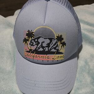 Billabong 💙 🔵 BLUE California Love Bear Trucker Hat Womens❤️❤️Snapback